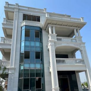 湖州 白麻花岗岩别墅外墙干挂效果展示