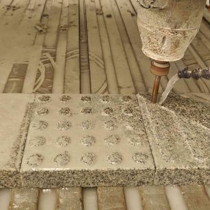 湖州 芝麻白花岗岩石材盲人石、盲道石、盲点石