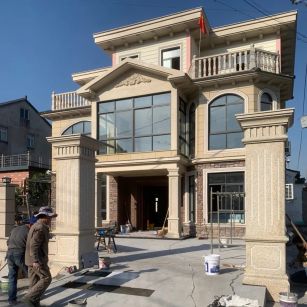 湖州 黄金麻花岗岩荔枝面别墅外墙干挂私家专属