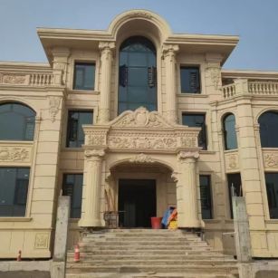 湖州 黄金麻花岗岩别墅外墙干挂