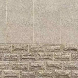 湖州 黄金麻自然面蘑菇石配荔枝面干挂