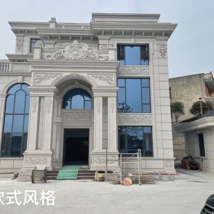 湖州 白麻花岗岩别墅外墙干挂