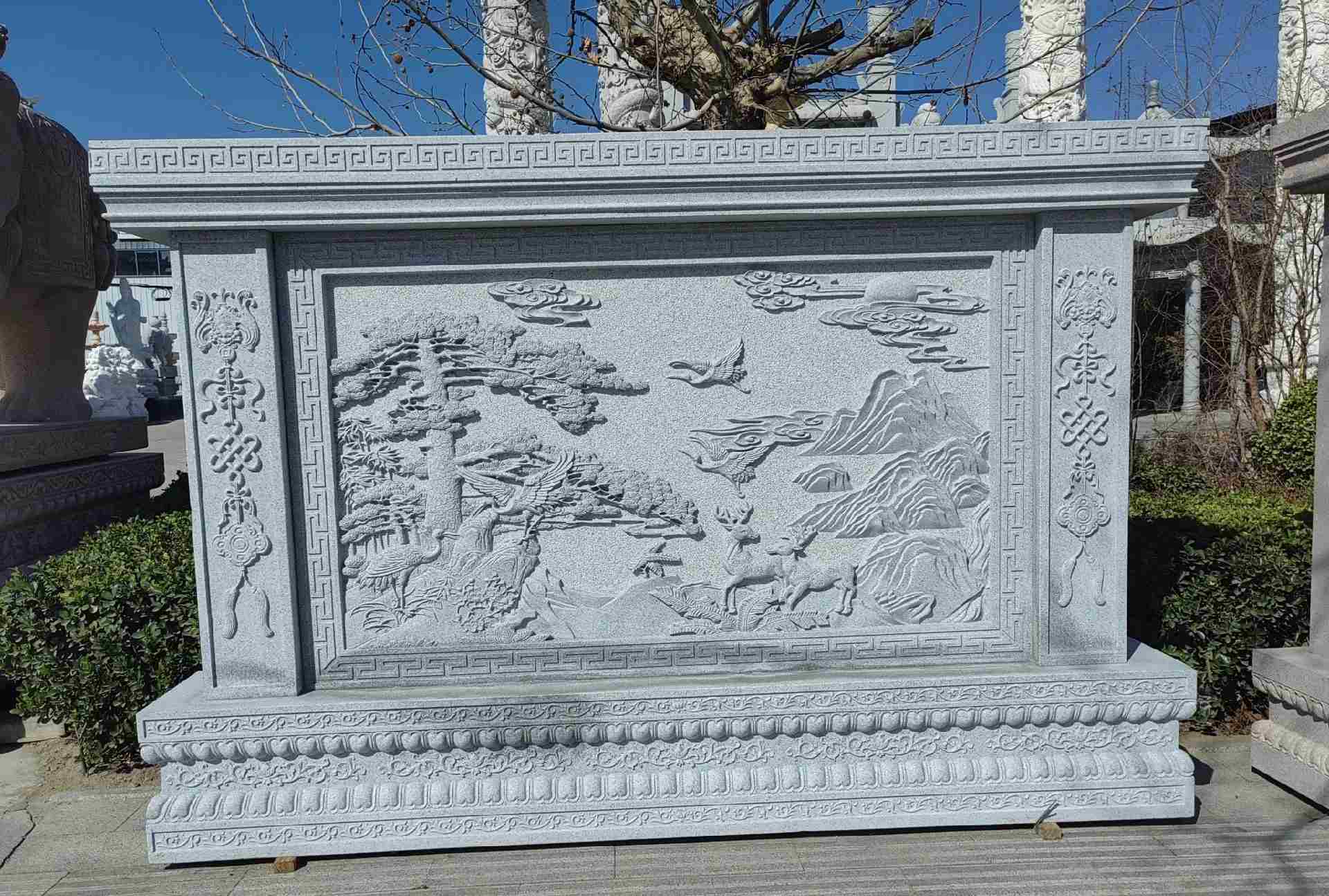 湖州 芝麻白大型照壁，屏风，影壁