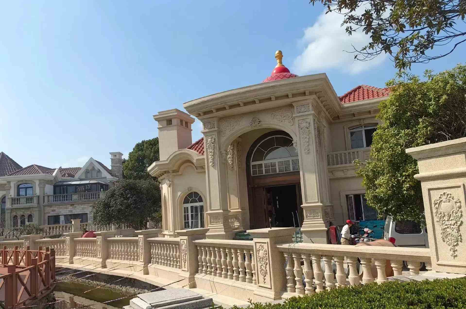 湖州 黄金麻花岗岩欧式别墅