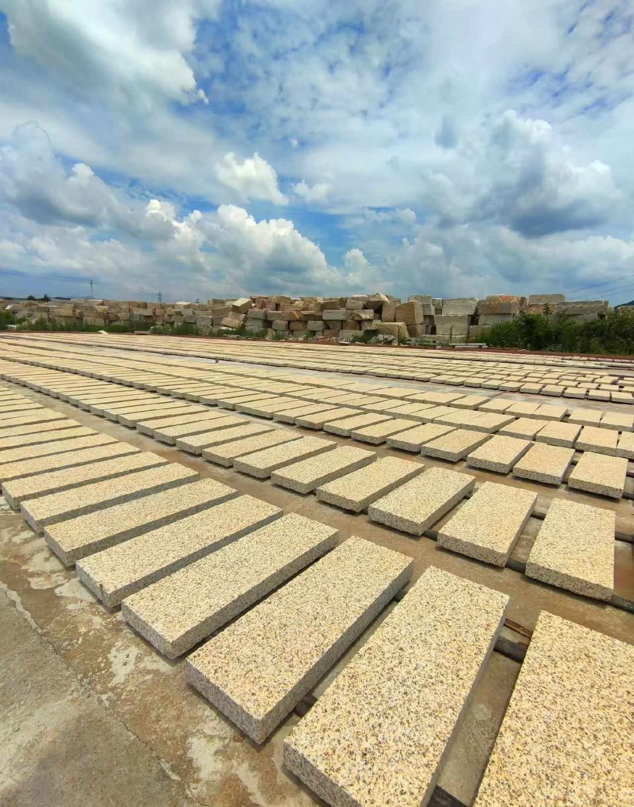 湖州 黄金麻荔枝面花岗岩石材地铺石防护中