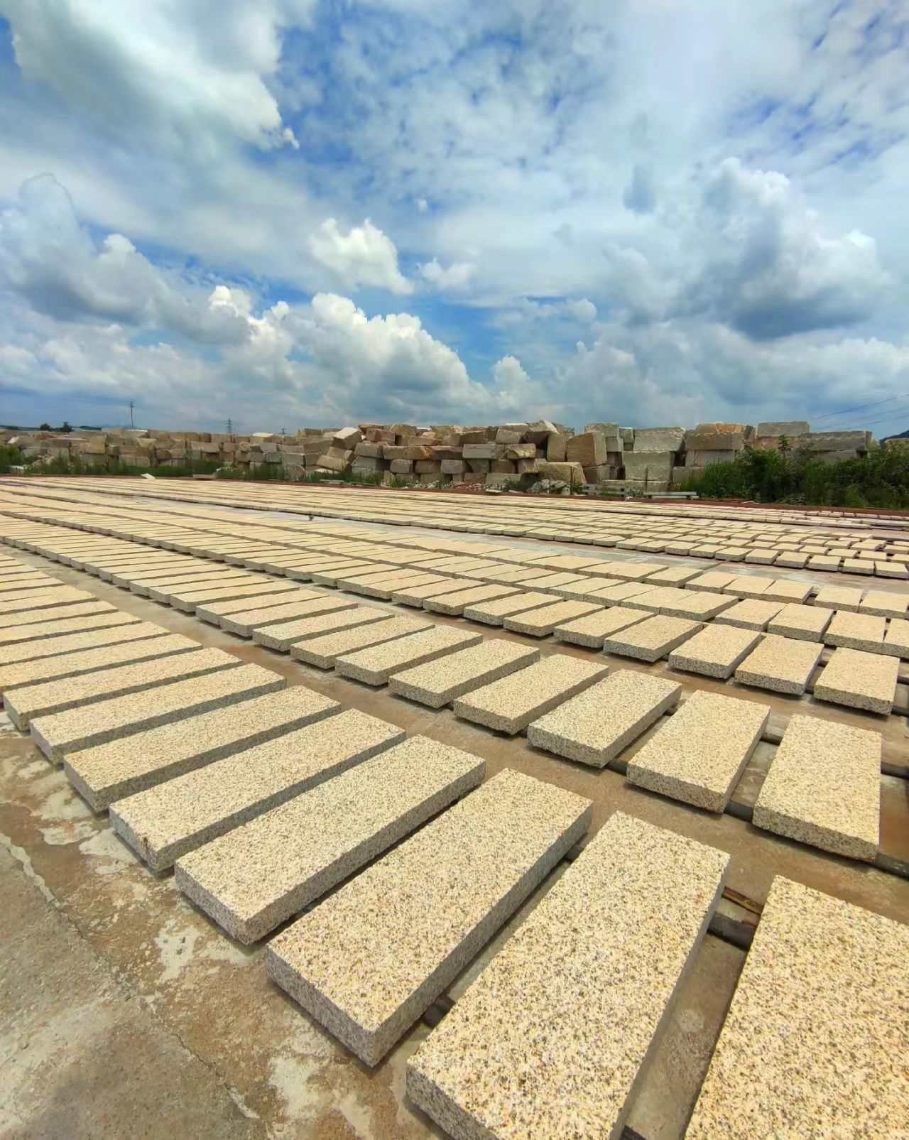 湖州 黄金麻花岗岩荔枝面地铺石防护中