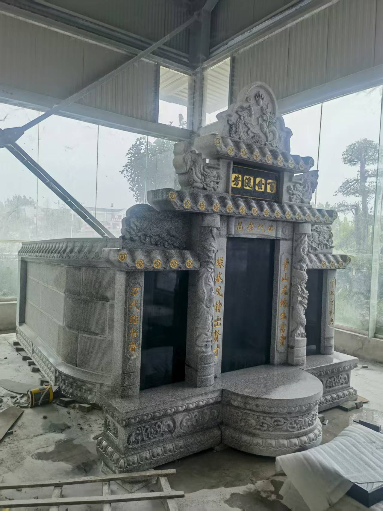 湖州 芝麻白墓碑效果展示图